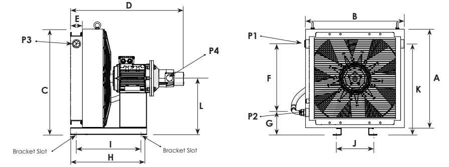 HLO3 dimension drawing