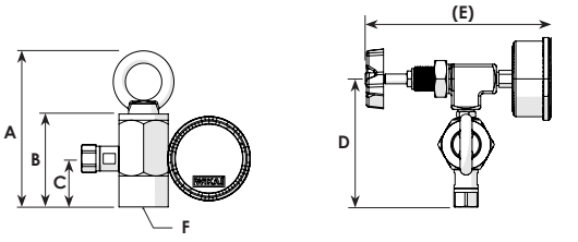 Permanent Gauge Dimensional Drawing