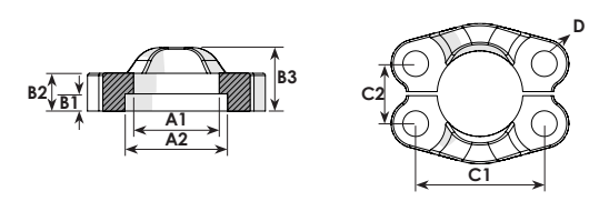 SAE Flange Dimensional Drawing