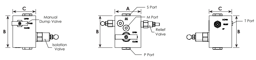 Safety Block Dimensional Drawing